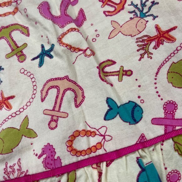 Lola Et Moi Girls 100% Cotton Nautical Pattern Sleeveless Snap Wrap Sundress 12M - Picture 10 of 10